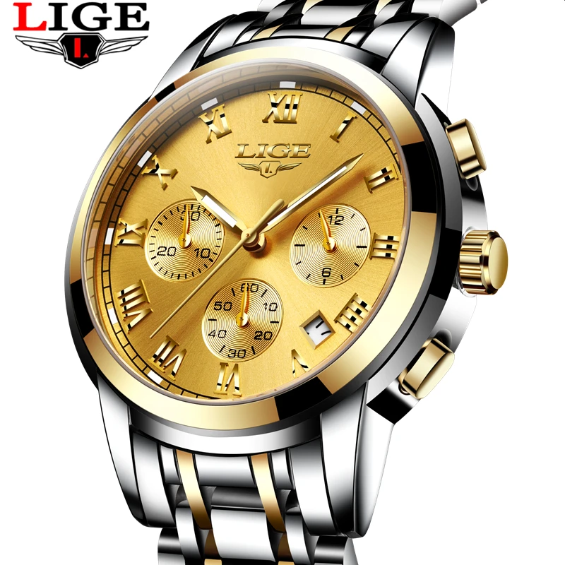 

Reloj Hombre 2017 LIGE Fashion Chronograph Sport Mens Watches Top Brand Luxury Military Quartz Watch Clock Man Relogio Masculino