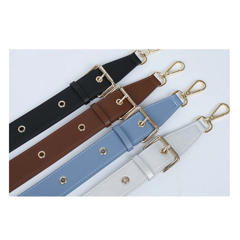 Adjustable Female Bag Strap PU Leather Long Shoulder Bag Strap For Crossbody Solid Color Women Handbag Accessories Replacement