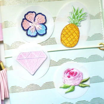 

Lovedoki hand made Embroidery sticker diary notebook and journal decorative sticker planner DIY accessories school stationery