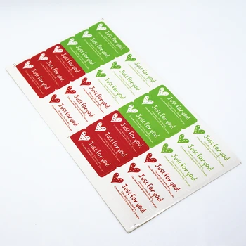 

Multi Colored 1800Pcs/ Lot 5.5*1.8cm Love Heart Pattern Self-adhesive Paper Stickers For Dessert Snack Baked Goods Party Labels