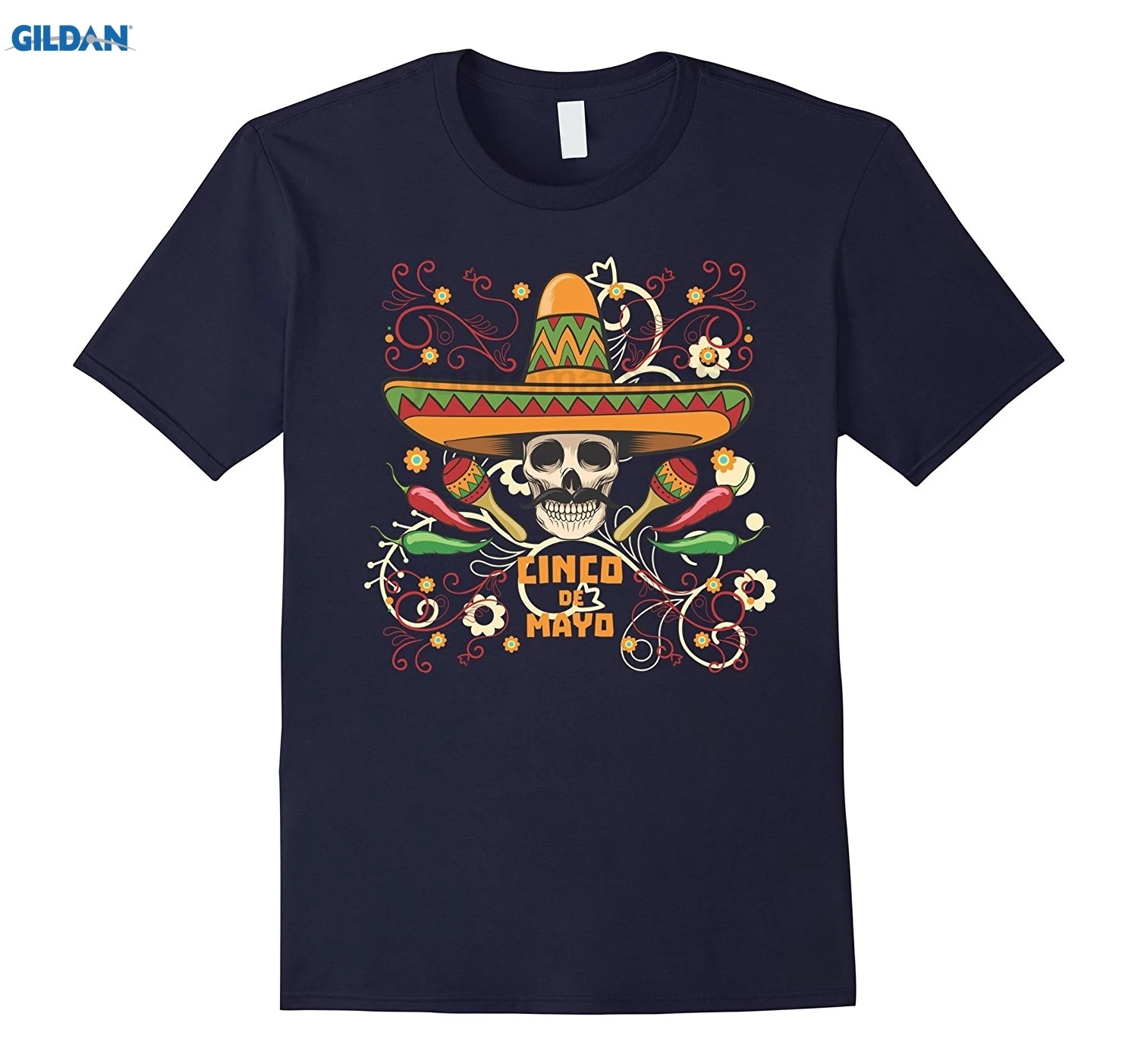 GILDAN Cinco de Mayo рубашка Мексиканский чили сомбреро футболка 5 мая | Мужская одежда