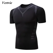Vertvie Brand New Men’s Short Sleeve Breathable Running T-shirts Gym Fitness Sportswear Man Outwear Professional Training Shirts