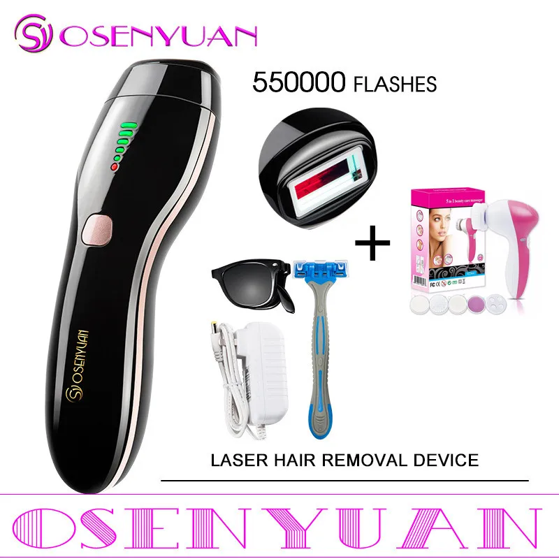 

IPL Epilator Permanent Laser Hair Removal LCD Display 550000 Pulses depilador a laser Bikini Trimmer Photoepilator