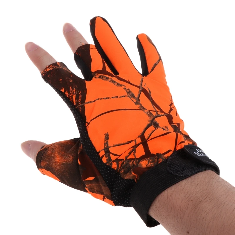 OOTDTY 1 пара 3 пальца противоскользящие нескользящие перчатки для рыбалки, уличные спортивные Рукавицы Охота Горячая