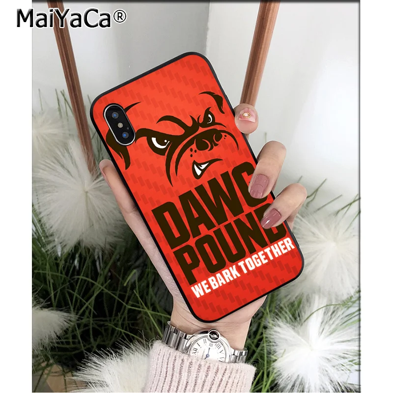 MaiYaCa Cleveland Browns TPU мягкий черный чехол для телефона, чехол для Apple iPhone 8 7 6 6S Plus X XS MAX 5 5S SE XR мобильных телефонов - Цвет: A4