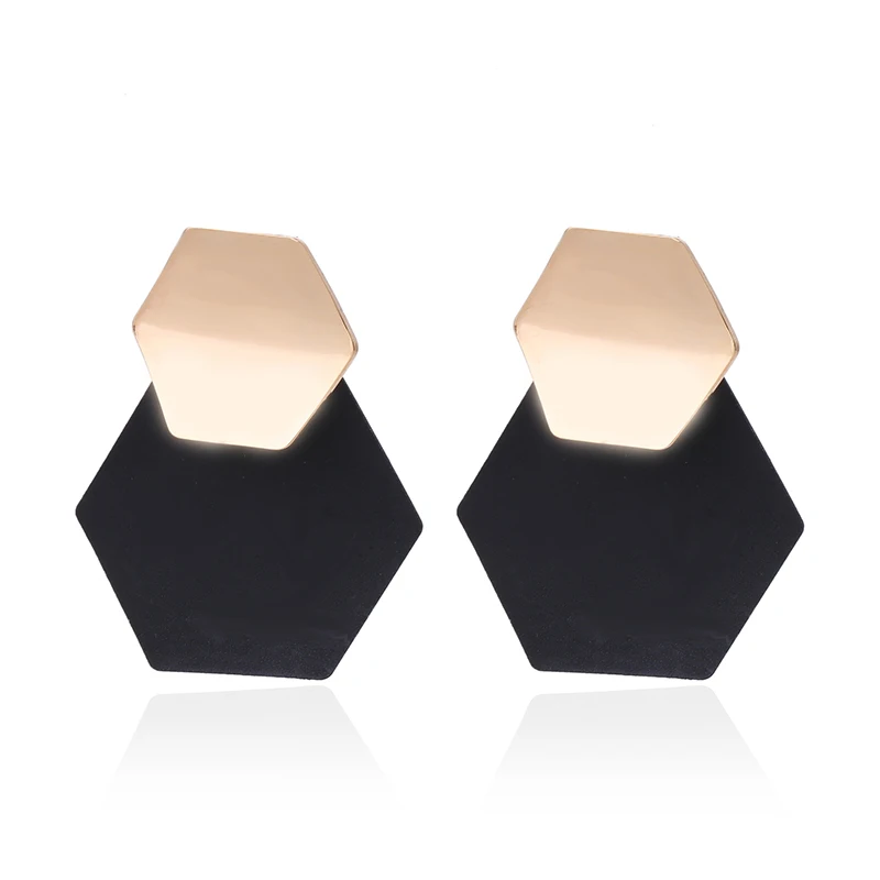 Simple Square Drop Earrings Stitching Color Geometry Punk Earring Ethnic Dangle Charm For Women Jewelry brincos bijoux | Украшения и