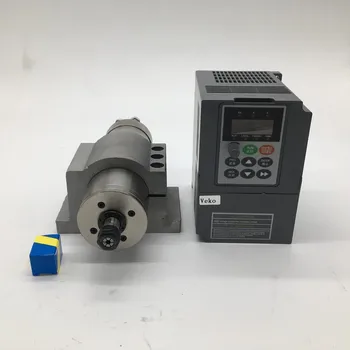 

220V 2.2KW 3HP ER20 air cooled 80MM 4 bearing spindle Motor +2.2kw inverter VFD+ bracket kit For CNC Engraving Router