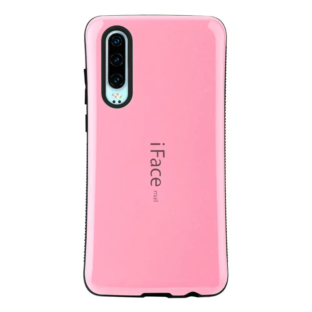 Чехол для Iface mall для huawei P30/P30 Pro/P30 Lite/Nova 4E Heavy Duty Противоударная задняя крышка Жесткий корпус защитит мобильный чехол для телефона - Цвет: Розовый