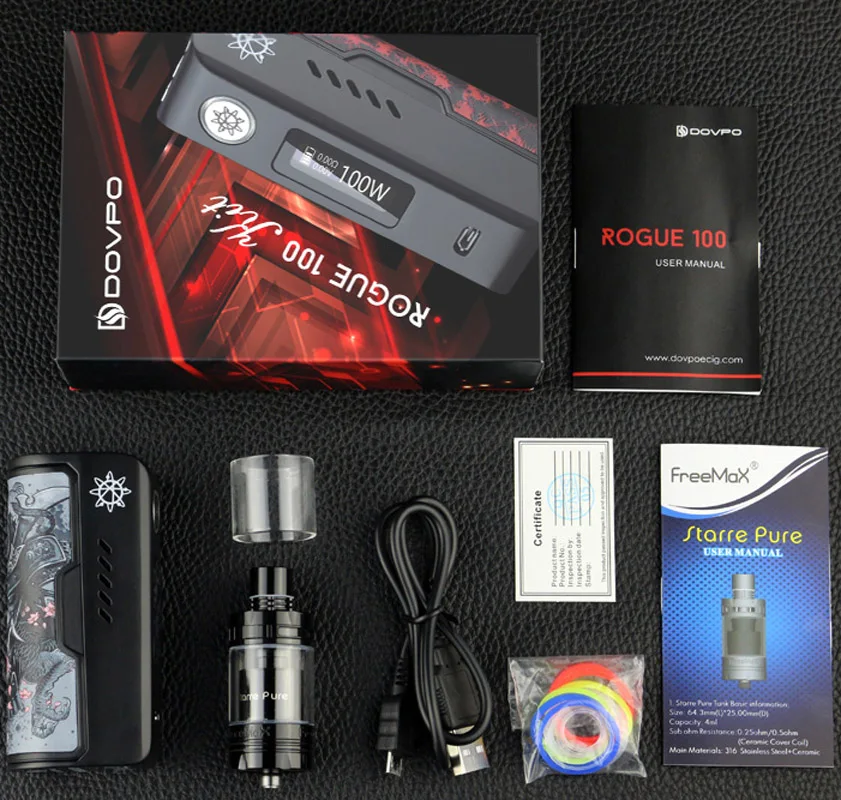 С. dovpo Rogue 100 электронные сигареты kit Вт электронной 18650/26650 mod поле VAPE комплект