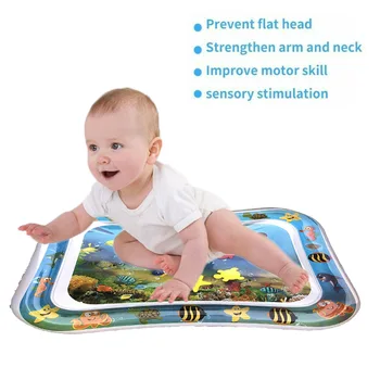 

High Kids Infants Water Play Mat Inflatable Fun Activity Play Center with Fishing Rod LG66