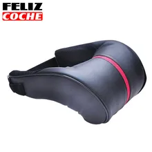 FELIZCOCHE Universal Black Car Seat Covers Korea Fouring Microfiber Pu Car Seat Neck Rest Headrest With A U-shaped A3516