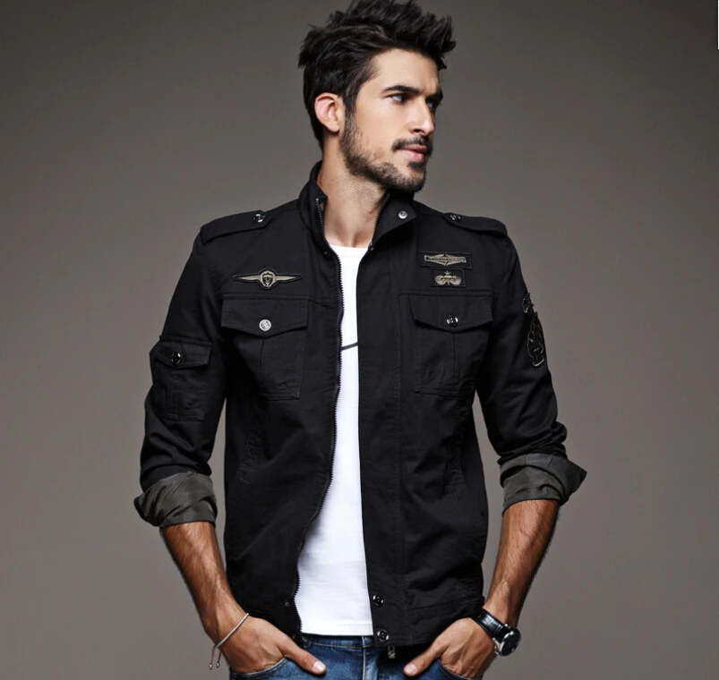 men jackets jean military