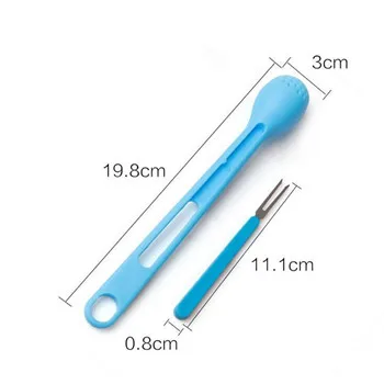 XZJJA креативные два в одном консервированные фруктовые соки фильтрующие ложки с длинной ручкой ситечки из нержавеющей стали фруктовые вилки кухонные инструменты