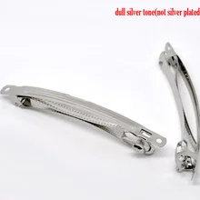 DoreenBeads 10 Серебряный тон французские заколки-пряжки для волос 10x0,7 см(B11523), yiwu