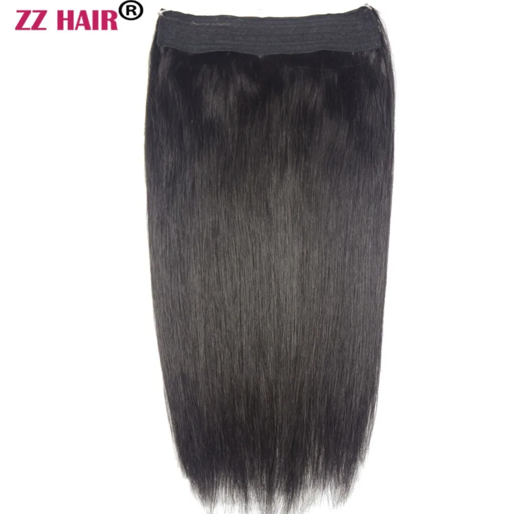 ZZHAIR 80g-200g 16 "-26" Искусственные волосы одинаковой направленности венчик для волос флип волосы в Пряди человеческих волос для наращивания One