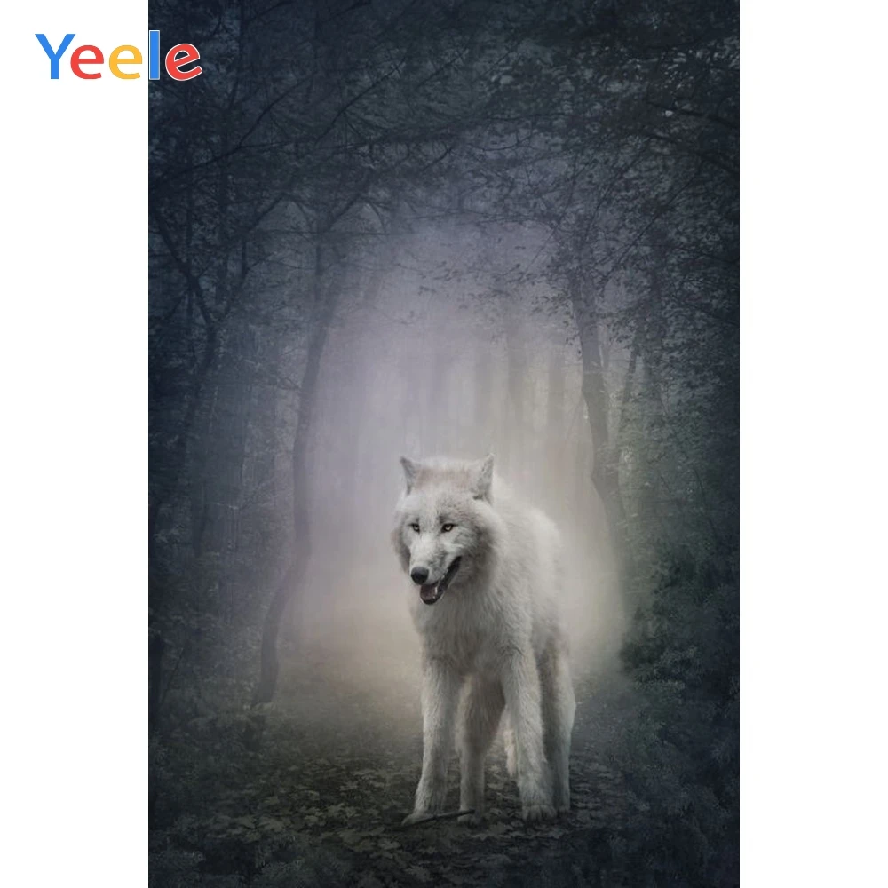 

Yeele Vinyl Wolf Forest Night Children Birthday Party Photography Background Animals Baby Photographic Backdrop For Photo Studio