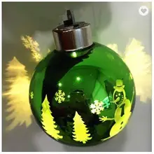 Картина из прозрачного стекла Рождественская елка шар украшения