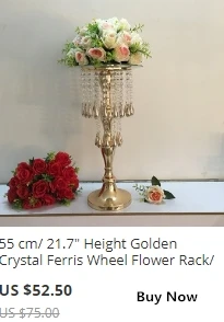Золотые подсвечники 50 см/2", металлические подсвечники, ваза для цветов, столешница для свадебного украшения Предметы домашнего обихода, праздничная вечеринка, новогодний подарок