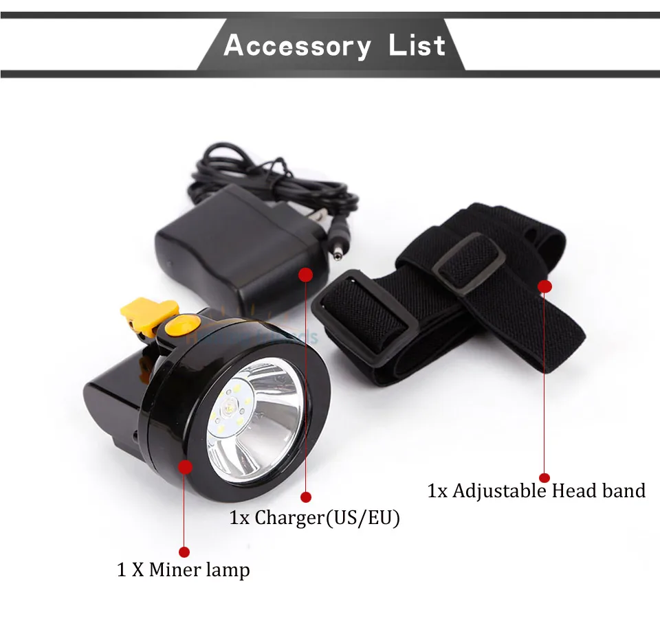 12 шт./лот Перезаряжаемые головной убор шахтера Light 1 + 6 светодиодный налобный фонарь, шахтерский Водонепроницаемый Шахтерская лампа взрыв