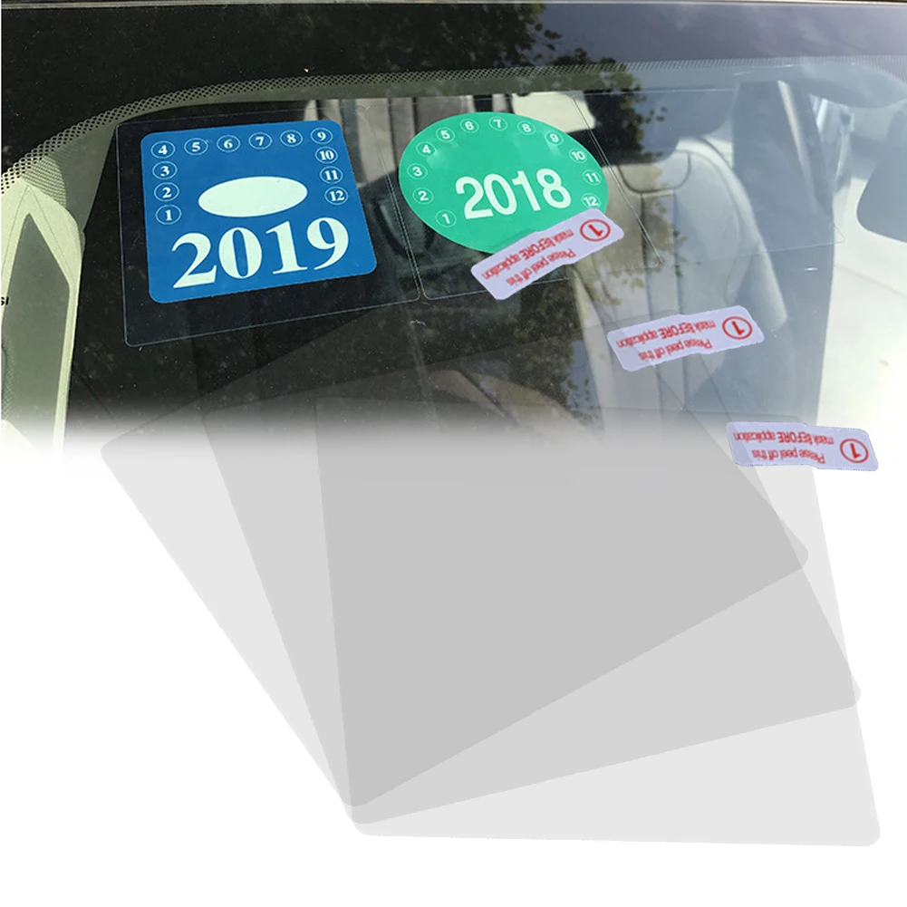 

3PCS/Set Multi Function Electrostatic Paste Universal Patch Nonslip Windshield Invisible Annual Inspection Film Car Sticker