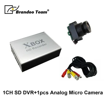 1 канал CCTV DVR D1 Разрешение работы с аналоговыми Камера Мини DVR безопасности комплект в том числе 1 шт. аналоговый Micro Камера