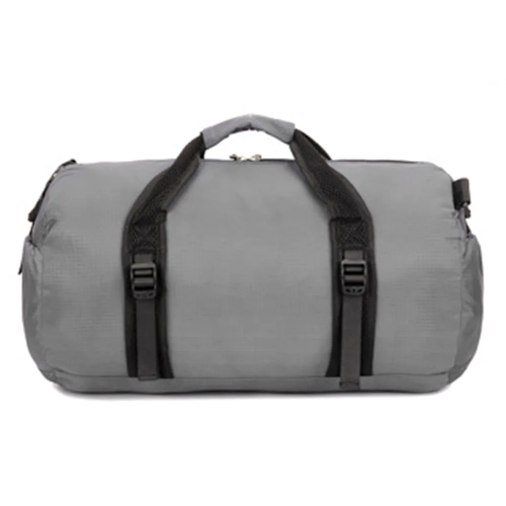 Женская Мужская Уличная сумка, посылка, спортивная сумка для путешествий, фитнеса, большой цилиндр, для спортзала - Цвет: Gray Small
