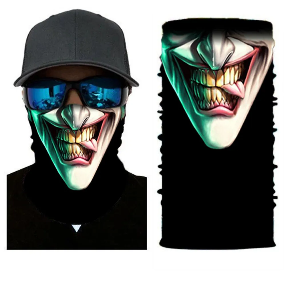 

2Pcs Hot 3D Printed Protective Dust Mask Magic Head Face Mask Seamlessly Windproof Anti-UV Multi Wear For Biker Motorcycle Mask