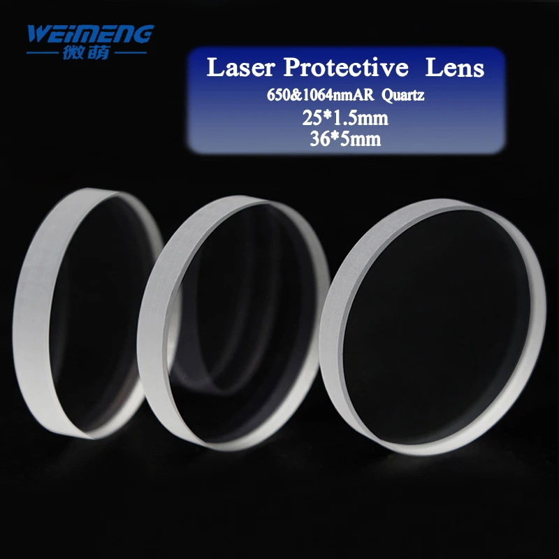 Weimeng Raytools laser protective windows 25/36mm 650&amp1064nm JGS1 Quartz circular for fiber cuting welding engraving machine |