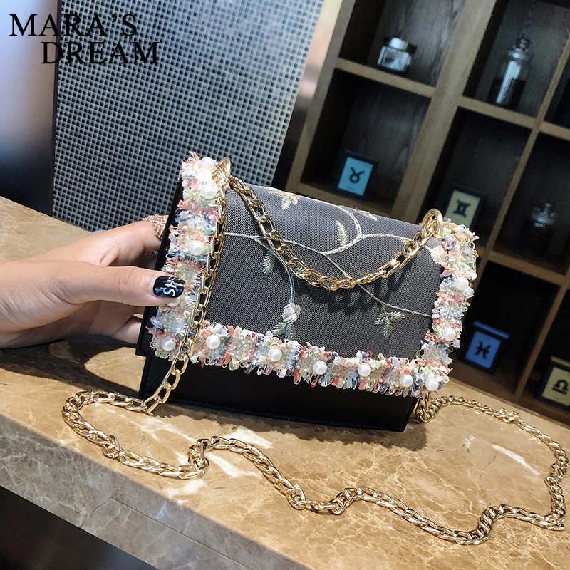 Mara's Dream 2018 модная женская сумка мессенджер с цветочной вышивкой женские сумки