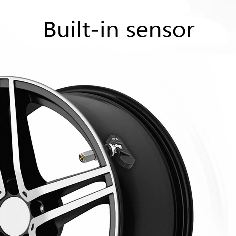 Система контроля давления в шинах Мобильный Bluetooth APP монитор Встроенный автоматический Автомобильный Универсальный датчик обнаружения шин ЖК-дисплей Система Q0248