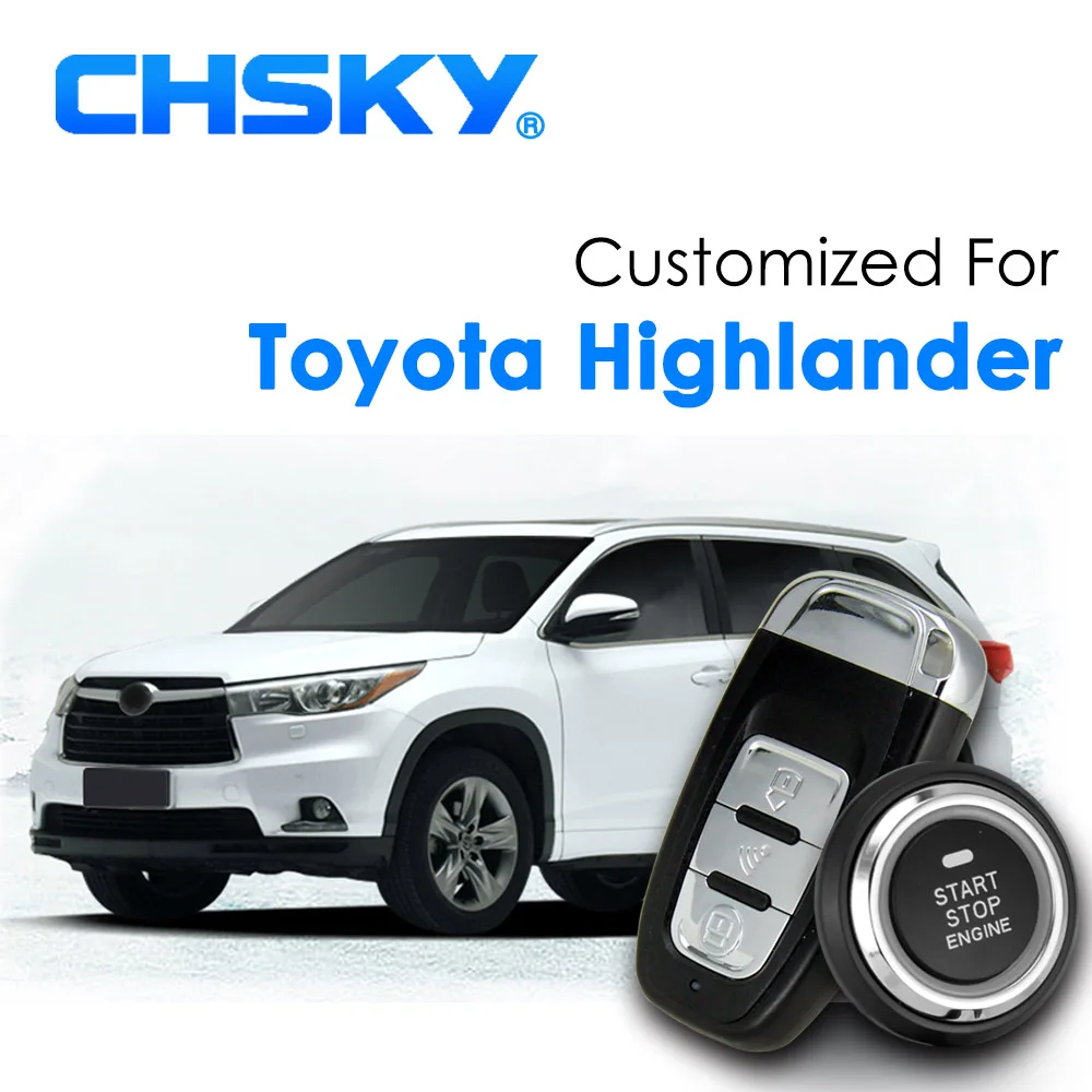 CHSKY Car RFID Keyless Start Entry System Push Start Stop Button Engine