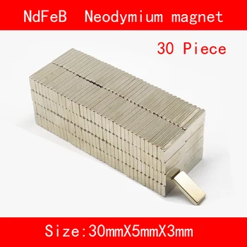 

30PCS 20*5*5mm 20*10*2mm 30*5*3mm n35 Rare Earth strong permanent NdFeB Neodymium Magnet