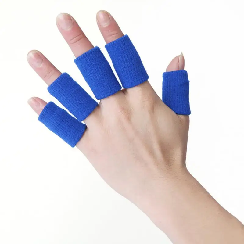 10Pcs Breathable Stretchy Finger Protector Sleeve Support Basketball Sports Aid Arthritis Band