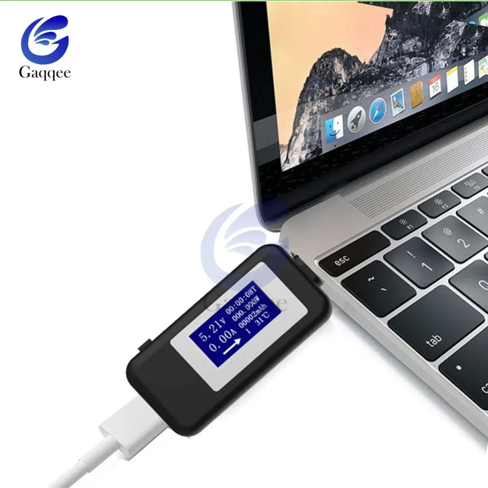 TC64 QC2.0 QC3.0 тип-c цветной ЖК-дисплей USB Вольтметр Амперметр Напряжение измеритель тока мультиметр зарядное устройство банк питания USB Тестер