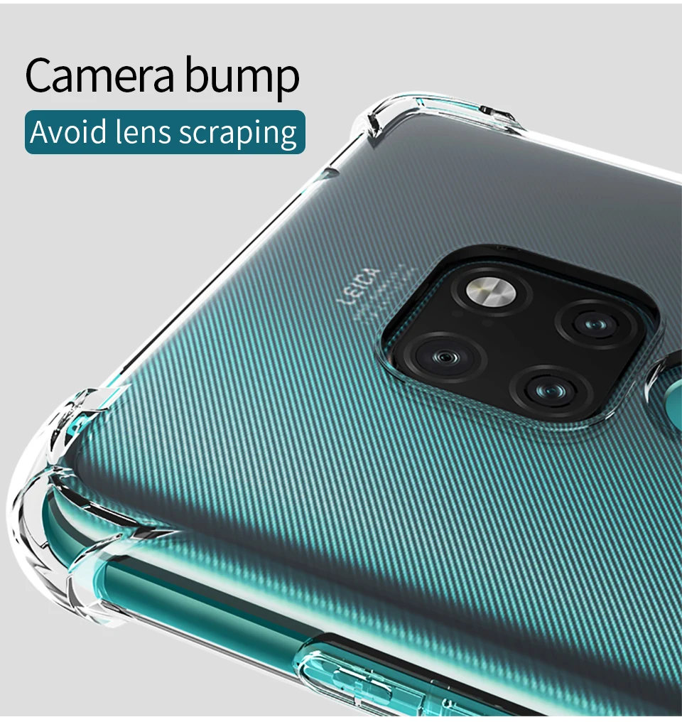 Для huawei коврики 20 Lite Pro противоударный чехол Роскошные прозрачные силиконовый