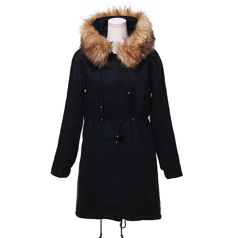 Winter Jacket Women 2018 New Parkas Casual Hooded Fur Coat Thicken Cotton Red Parka Black Military Jacket Woman Outwear Parkas Winter Jacket Women 2018 New Parkas Casual Hooded Fur Coat Thicken Cotton Red Parka Black Military Jacket Woman Outwear Parkas