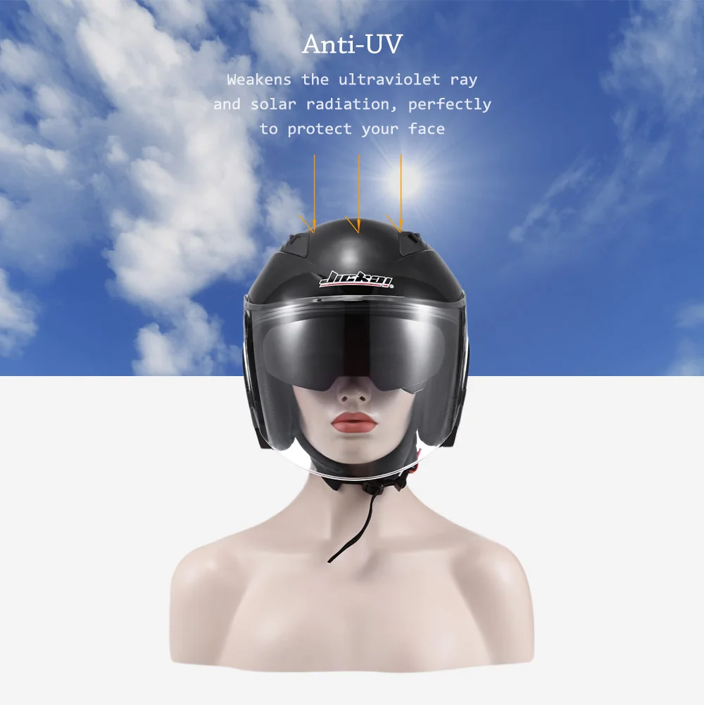 JIEKAI JK 512 мотоциклетный шлем с открытым лицом для анти УФ ABS пластик двойным