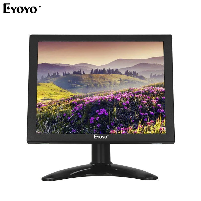 

Eyoyo G08 160 Degree 8 inch 400:1 TFT LCD Monitor Screen 4:3 1024*768 HDMl AV VGA Video Audio for CCTV FPV With Loudspeaker