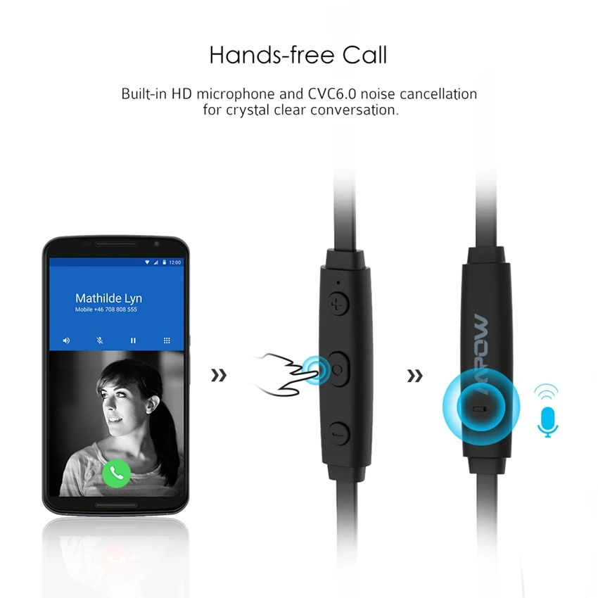 MPOW Coach беспроводные наушники Bluetooth водонепроницаемые с чистым микрофоном и CVC 6 0