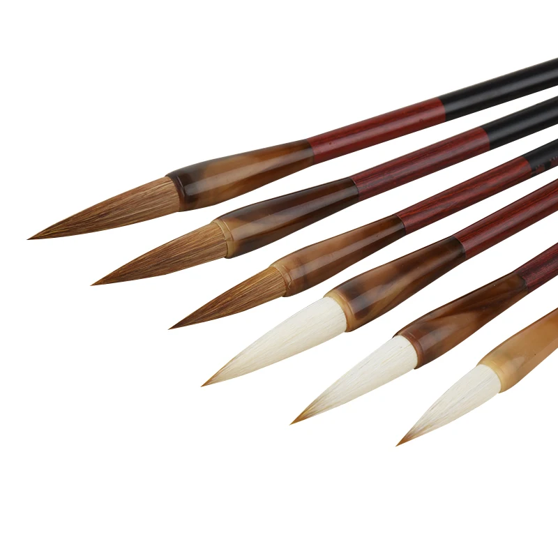 Weasel Hair Chinese Traditional Calligraphy Brush Pen Multiple Hairs