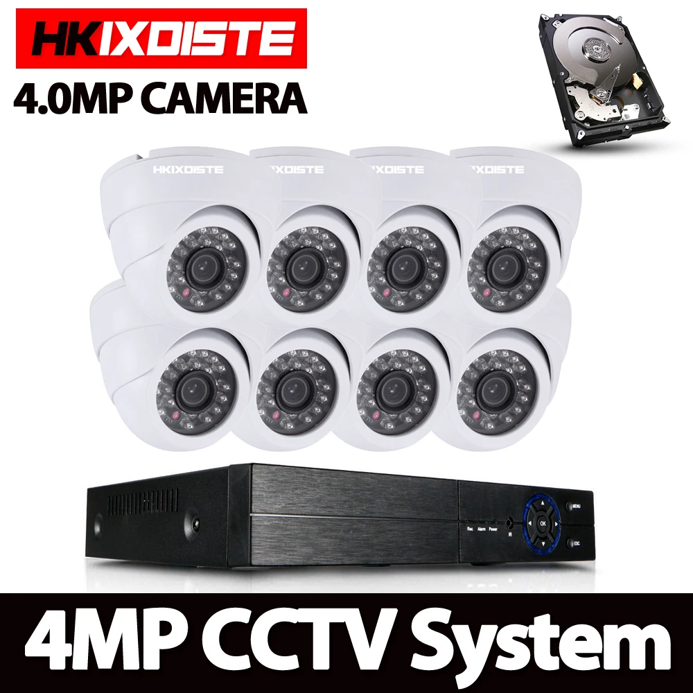 Камера видеонаблюдения 8 каналов HD 4 МП AHD DVR|kit kits|kits video surveillancekit indoor |