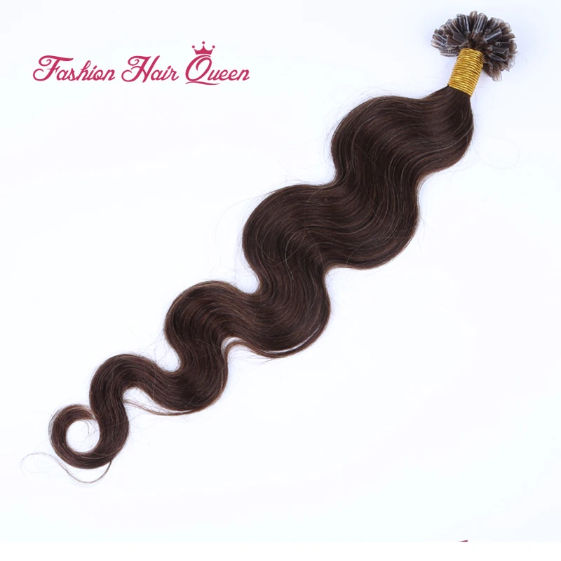 20 1g Strand 100pcs Body Wave Wavy Nail U Tip Hair Extensions