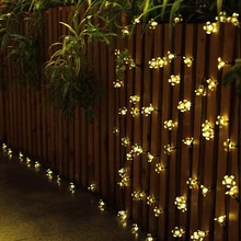 TSLEEN solar powered 50 led fairy string light garden outdoor mall wedding decking xmas christmas decorative light