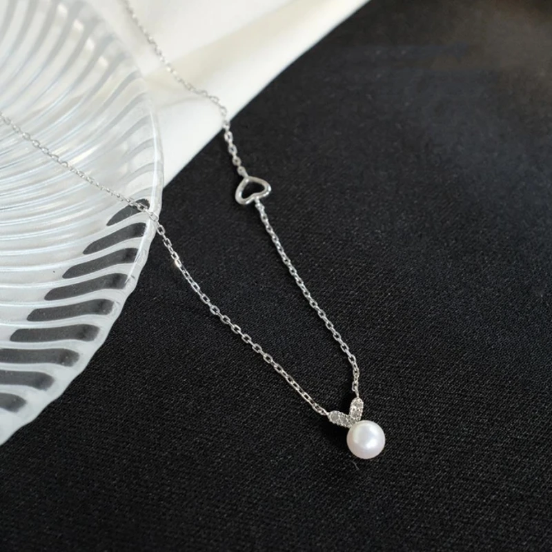 

Heart Delicate Shiny Clavicle Chain Gift 925 Sterling Silver Temperament Personality Fashion Female Necklace SNE107