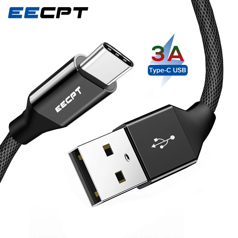 

EECPT 3A Type C Quick Charger Cable for Xiaomi Mi 9 Redmi Note 7 Fast Charging Data Wire USB Type-C Cable for Huawei USB-C Cord