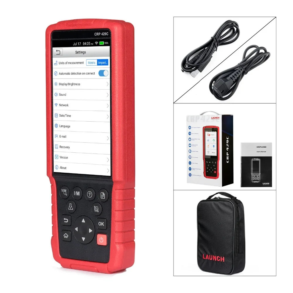 LAUNCH X431 CRP429C OBD2 сканер кодов для двигателя/ABS/SRS/AT + 11 сервис сброса автомобильный