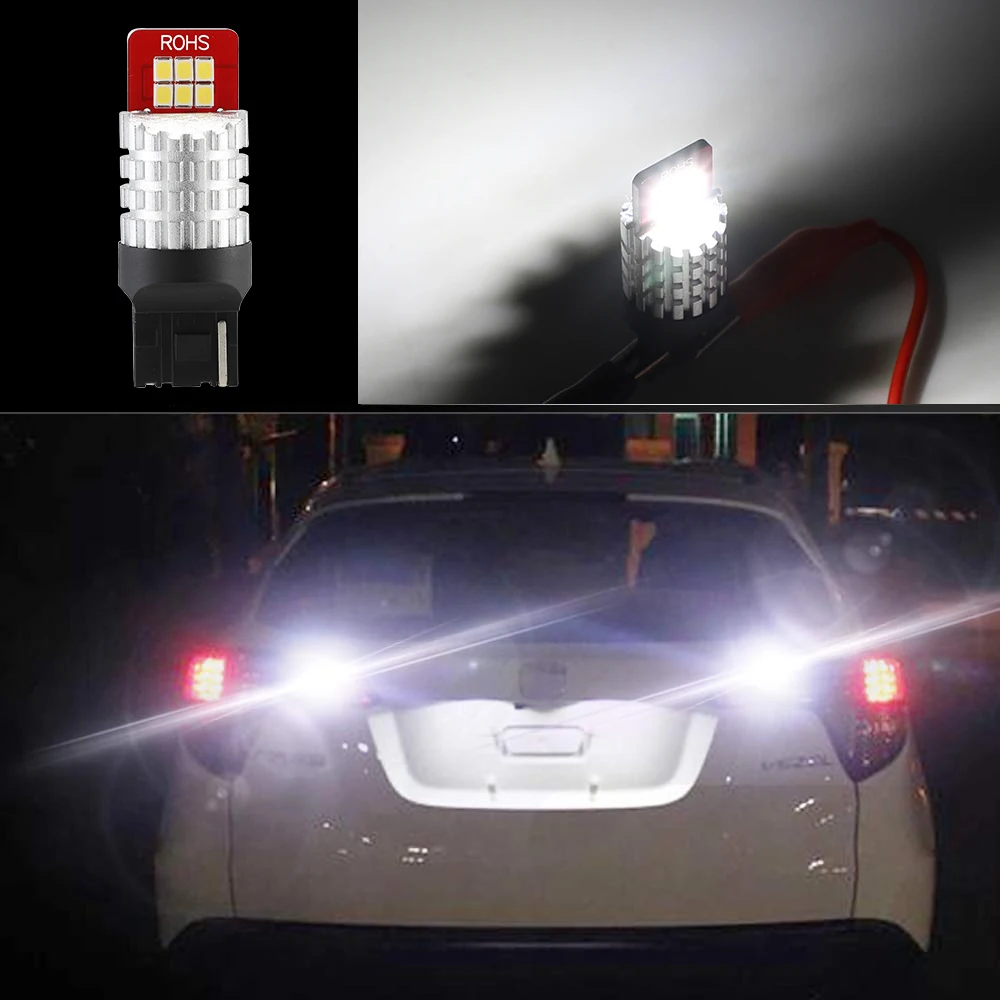 NOVSIGHT 2 шт. 7440, T20, W21W светодиодный фонарь для автомобиля, задний противотуманный светильник, тормозной светильник s для белого цвета, автомобильный светильник