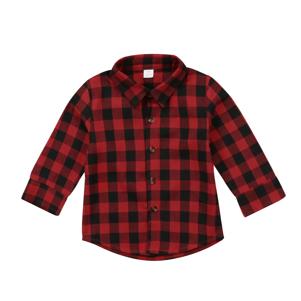 baby boy red flannel shirt