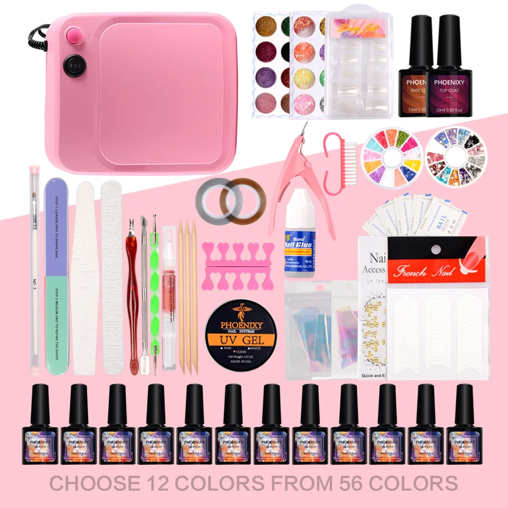 Набор для ногтей 36 Вт сушилка с УФ-лампой с 10 мл; Гель-лак для ногтей лак отмачиваемый Маникюр Полупостоянный гель набор для маникюра для инструментов для ногтей