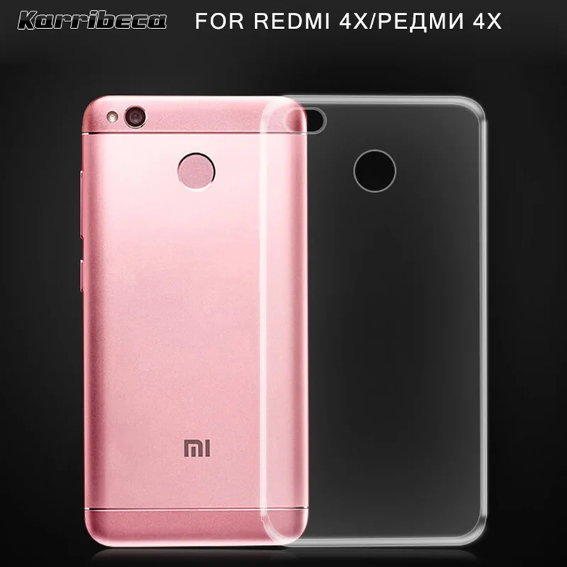 Прозрачный ультра тонкий Тонкий силиконовый чехол xiomi xiaomi redmi 4x чехлы прозрачная